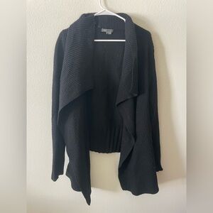 Vince Black Open Front wool and yak Cardigan
